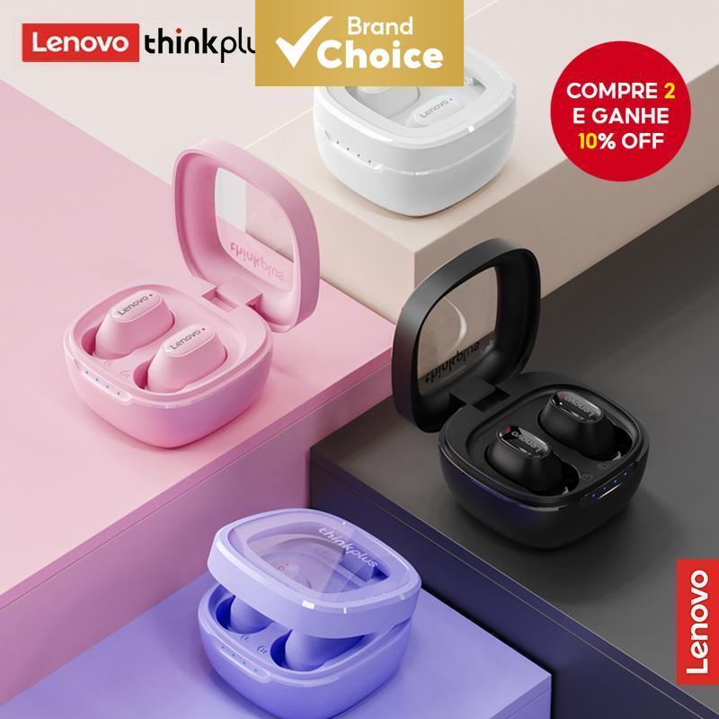 Fones de Ouvido Lenovo XT62 - Fones de Ouvido Bluetooth 5.3 Mini Sem Fio HiFi Esportivos com Redução de Ruído,