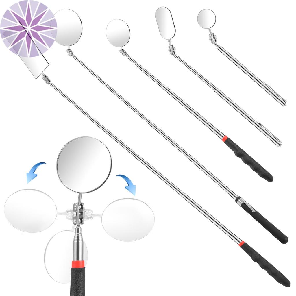 Conjunto De Espelho De Inspeção Telescópico , 5 Peças , Mecânico Retrátil De Aço Inoxidável Para Carro SHOPCYC8034