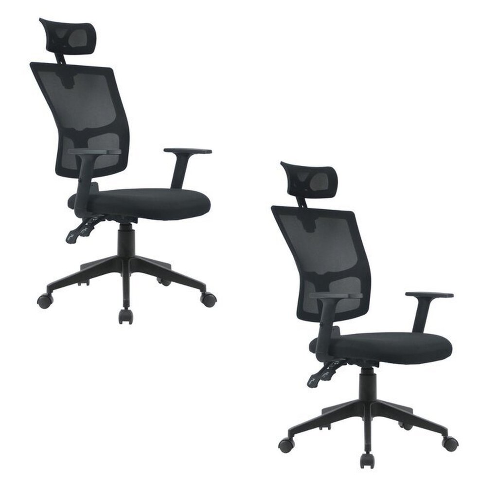 Kit 2 Cadeiras Escritório Presidente Ergonômica NR17 Tela Mesh Londres Cadeira Presidente