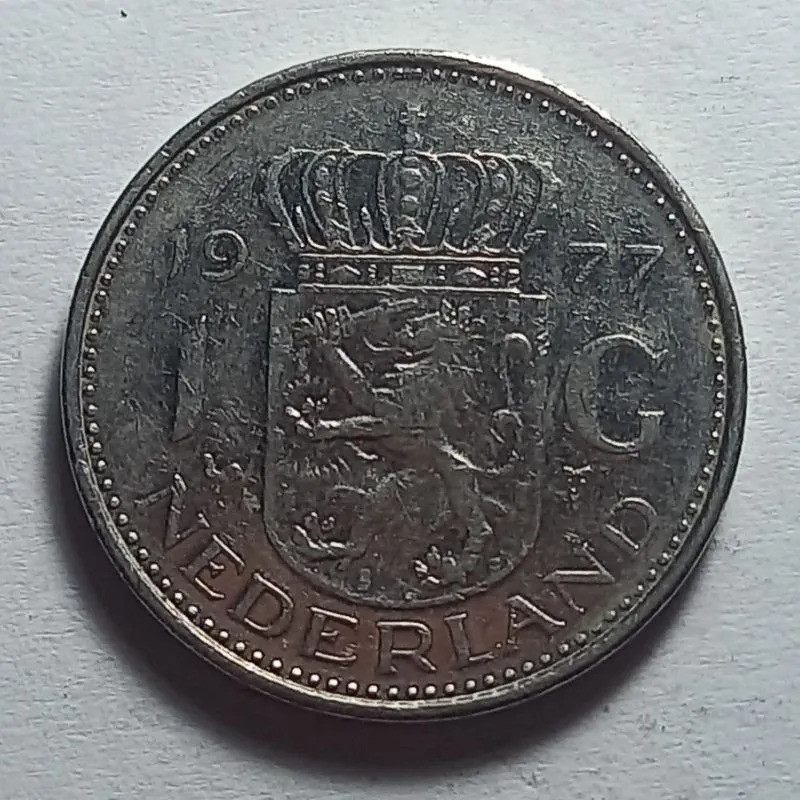 País:holanda 1977 - 1.gulden - Elimatec Moedas Antigas.