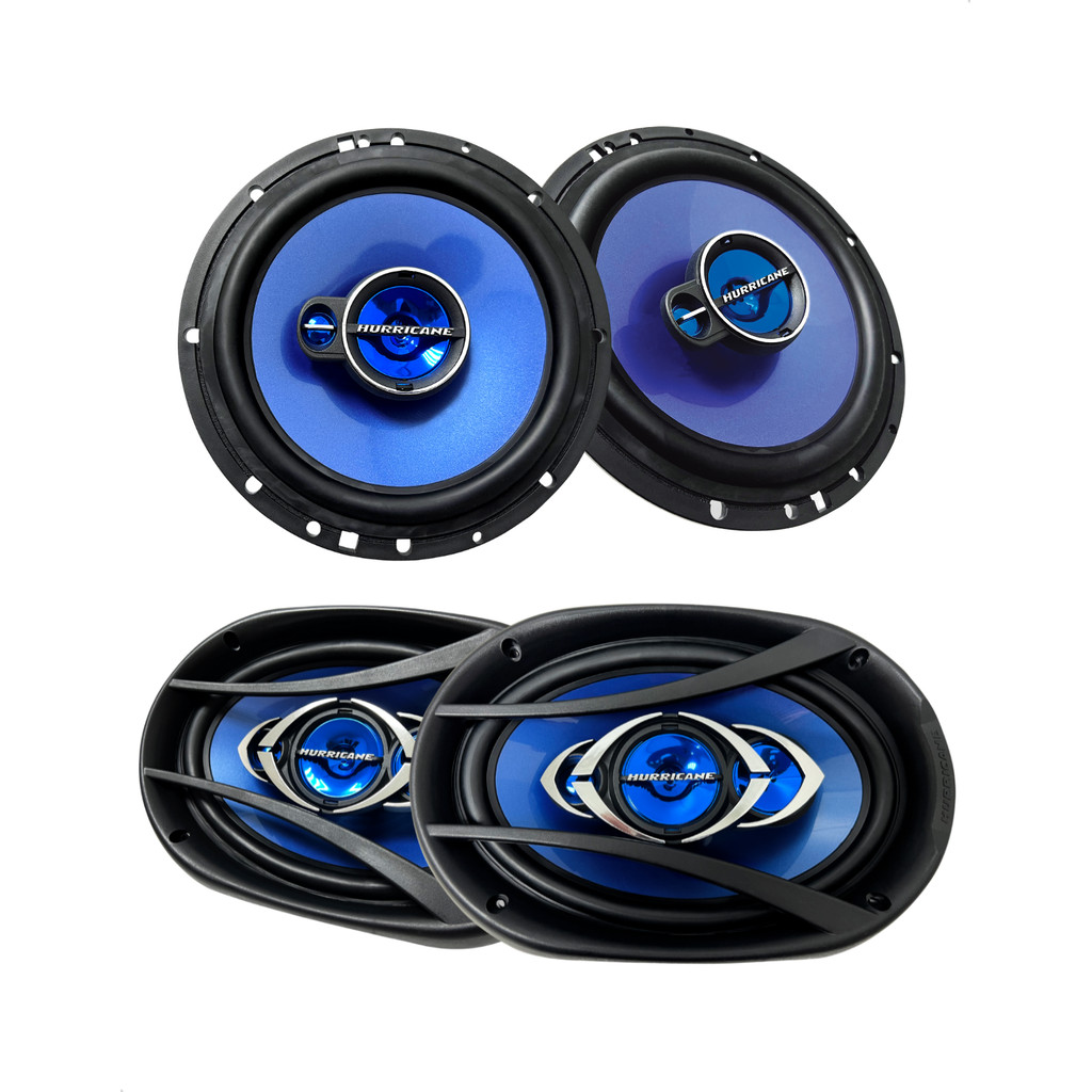 Kit Som Hurricane Class 4 Falantes TRIAK 6 + CM 69 Frente e Traseira Completo Automotivo para Carro