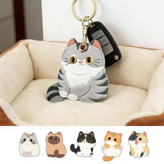 SABVX PU Couro AirTag Chaveiro Porta-Chaves Elegante Com Charme Bonito Estojo Durável Para Animais De Estimação Crianças