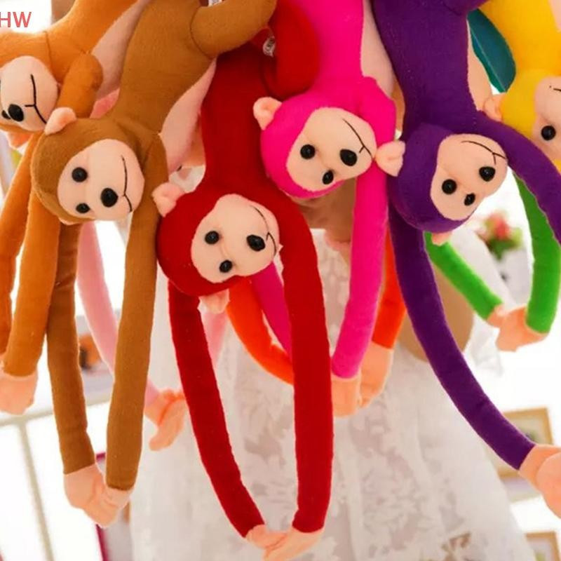 60cm Braço Longo Cauda Macaco Recheado Cortinas De Pelúcia Bebê Dormir Apaziguar Brinquedos Animais Decoração Do Carro D