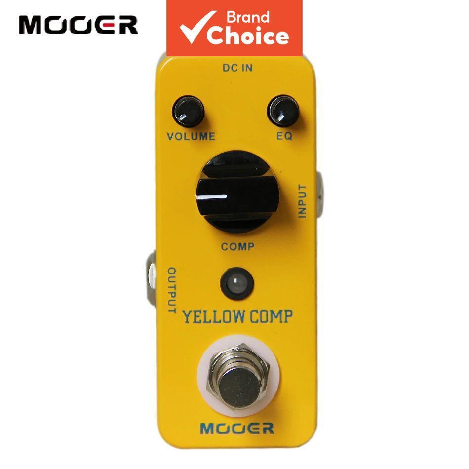 Mooer Yellow Comp Pedal Compressor Óptico Mini Pedal de Guitarra para Guitarra Elétrica Carcaça de Metal Completo