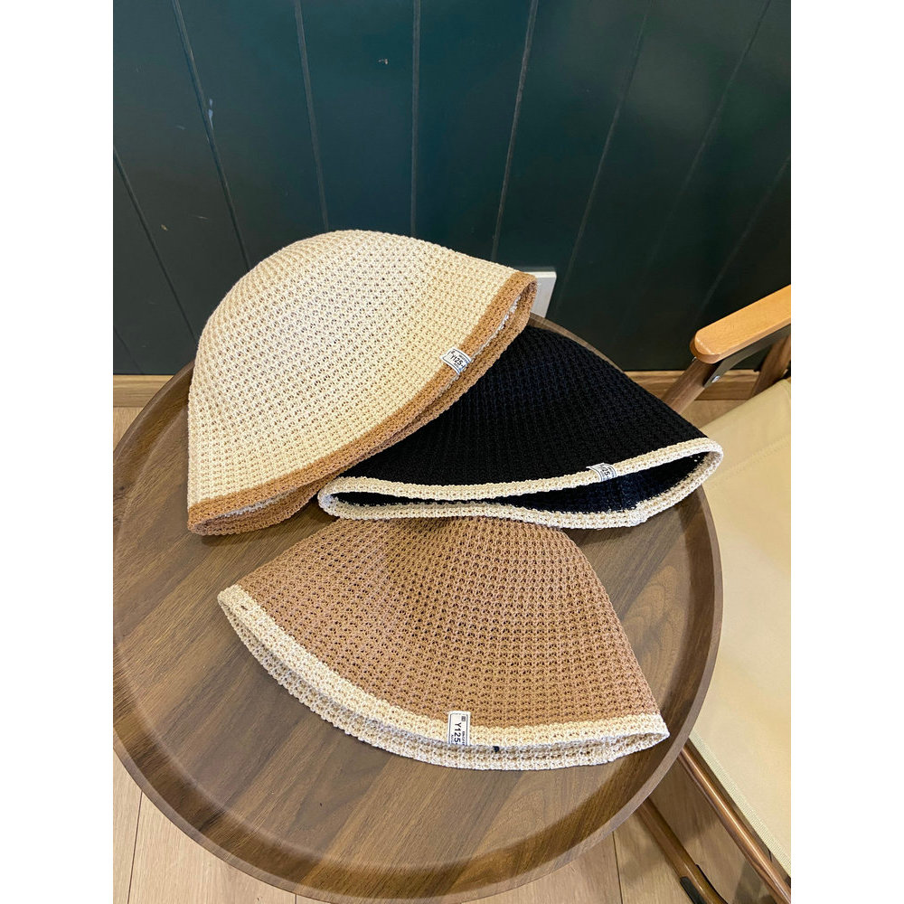 Estilo japonês verão algodão linho aba pequena balde chapéu feminino viagem protetor solar rosto-olhando pequeno respirá