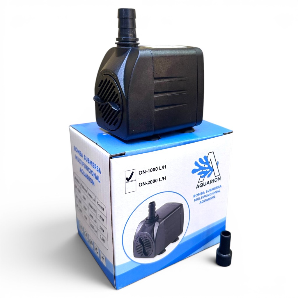 Bomba Submersa 1000L/h Controle de Vazão para Lago Aquário Fonte Cascata Água Doce e Salgada