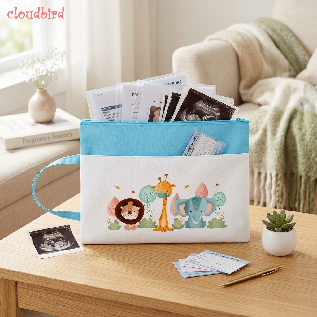 Saco Organizador De Documentos À Prova D'água Para Registros De Verificação De Gravidez Pasta De Arquivo Portátil