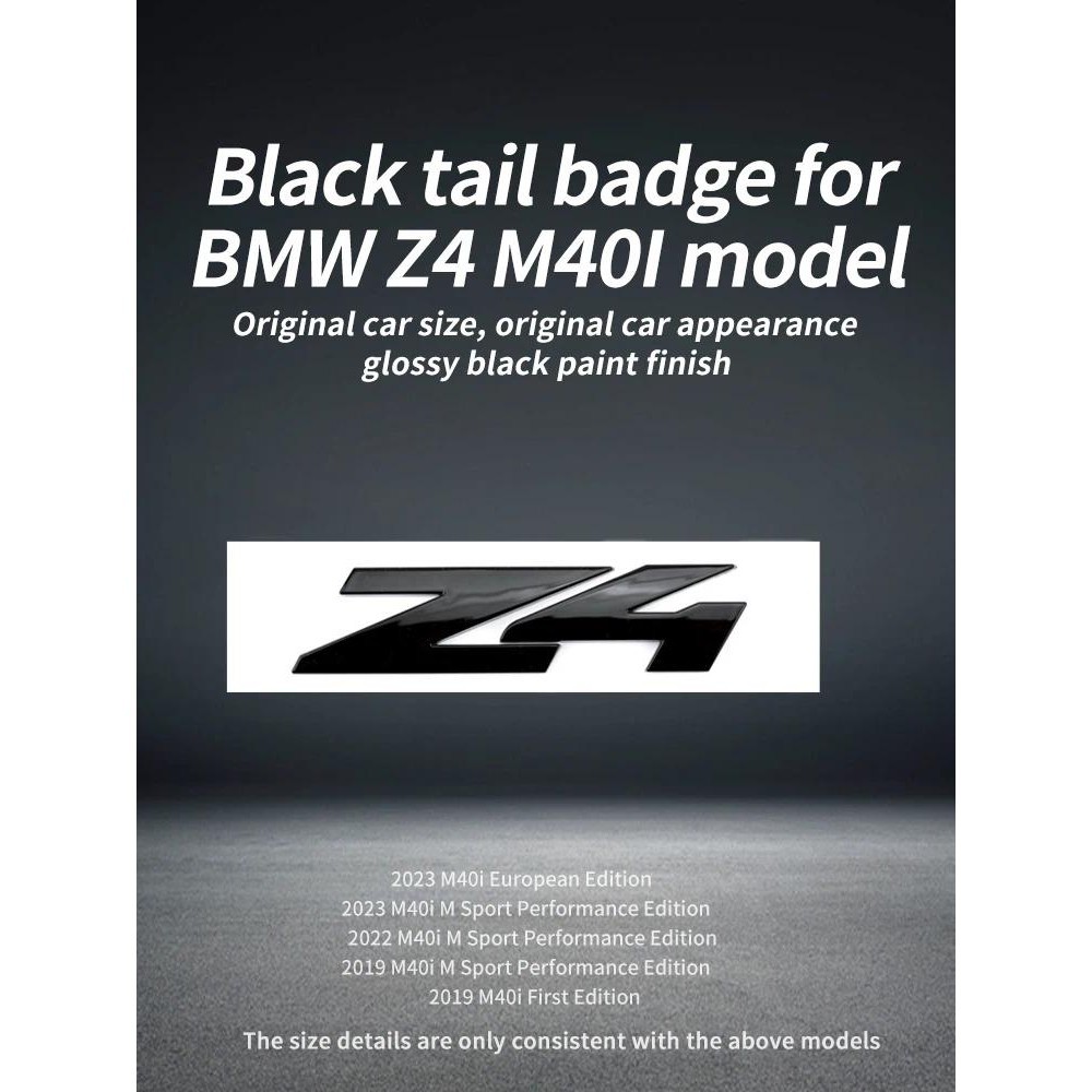Adequado Para BMW Z4 M40I Logotipo Traseiro Carta G29 Preto Brilhante 3D Estereoscópico Labelauto Peças Decoração Do Car