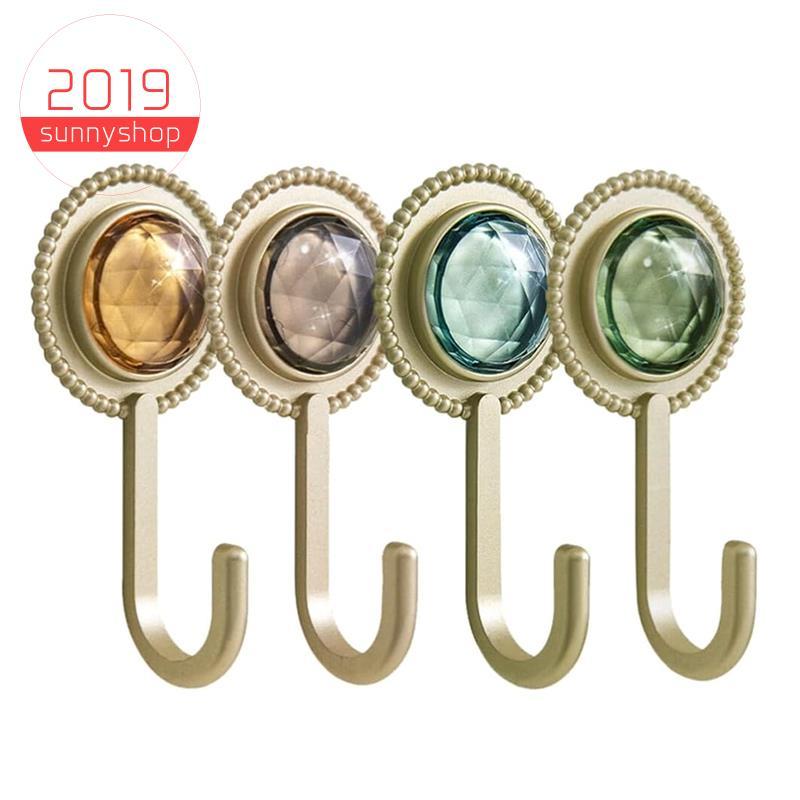 [Bestseller S] Ganchos Adesivos Resistentes De 4 Peças , De Casaco Pendurados ABS + AS Cabides De Toalha Decorativos Par