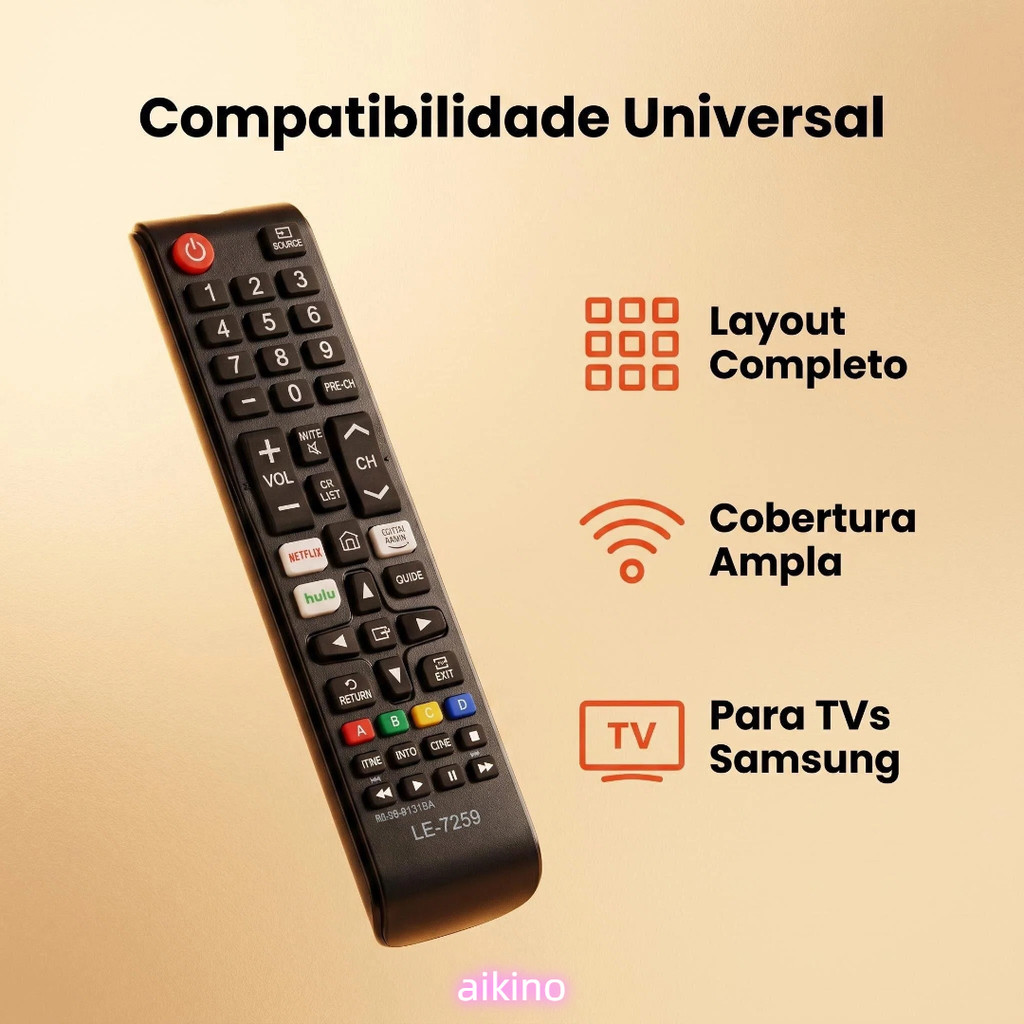 Controle Compatível Com Tv Samsung Smart Le-7259 Lelong em Oferta na Shopee