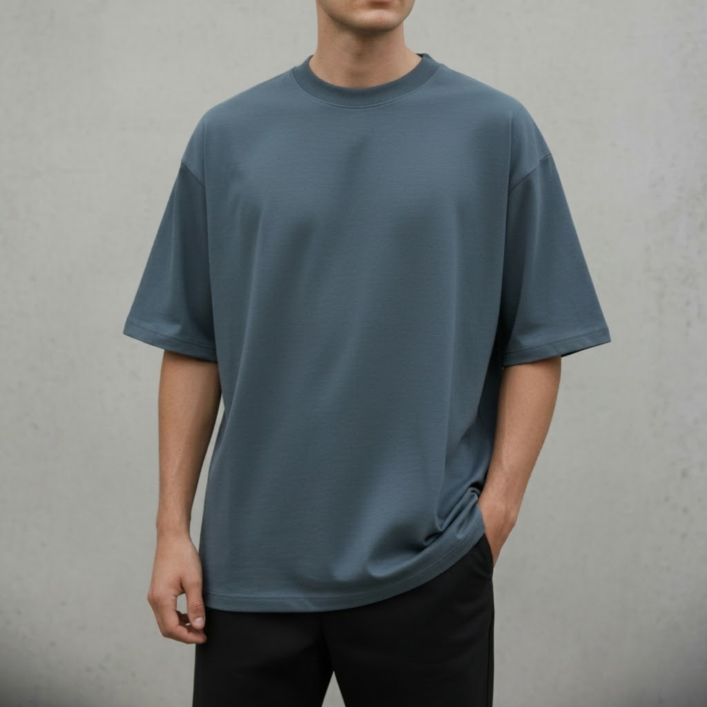 Camiseta Masculina Oversized Malhão 240g Premium Streetwear Grossa Caimento Largo Conforto