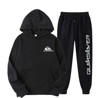 Conjunto Moletom Canguru Masculino Quik Blusa De Frio + Calça Moletom Estampados Unissex Outono/Inverno