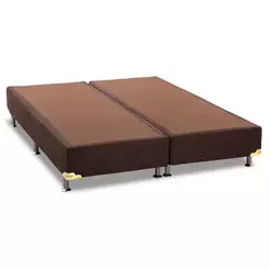 Cama Box Base Queen Universal Suede Brown (158x198x30) - Ortobom