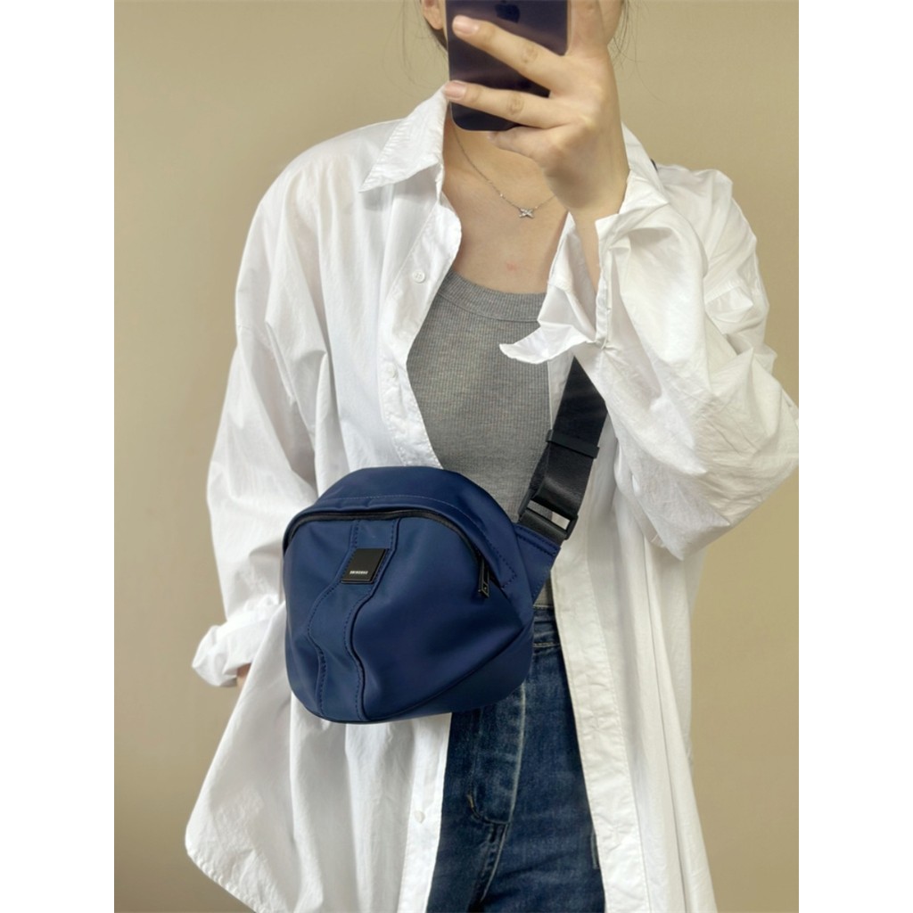 Su Xiaohiibiscus Novo Estilo Bolsa Nicho High-End Bolsa Mensageiro Esportes Lazer Pequena Bolsa Redonda Estilo Unissex A