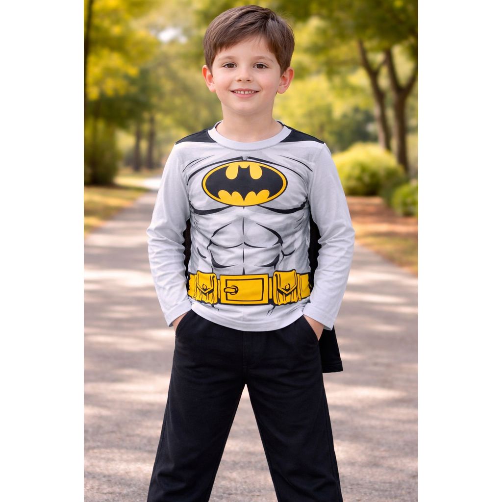 Camiseta Infantil Batman  Manga Longa