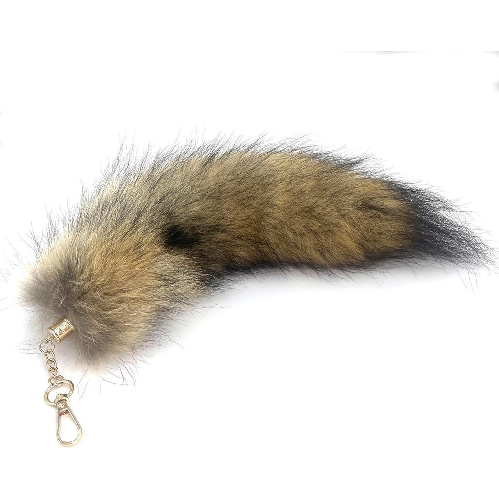 Therian Cauda De Raposa Pingente De Chaveiro De Lobo De Pelúcia-Amuletos De Bolsa Macia Para , Mochila E Acessórios De C
