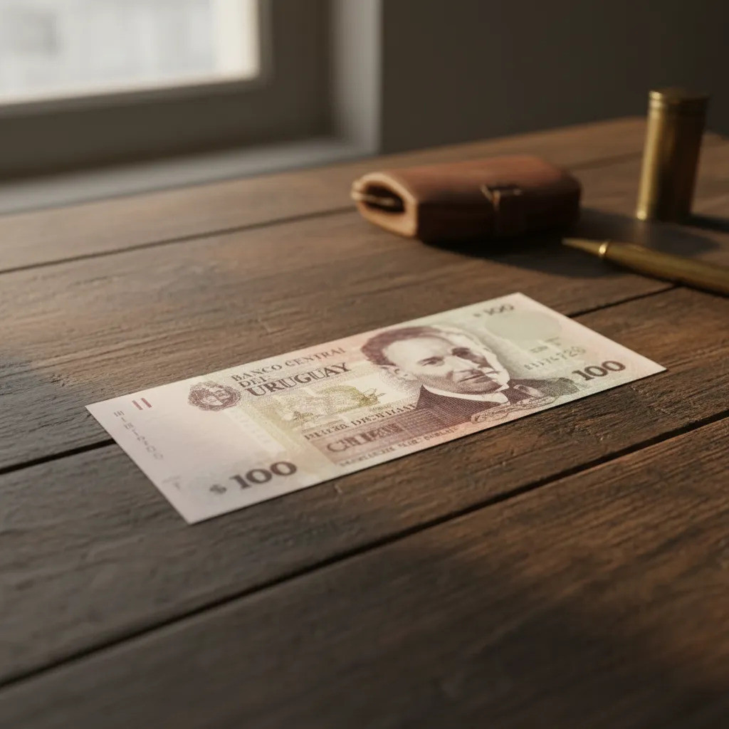 Cédula Nota Cem ( 100 ) Pesos Uruguaios 2011 Flôr De Estampa