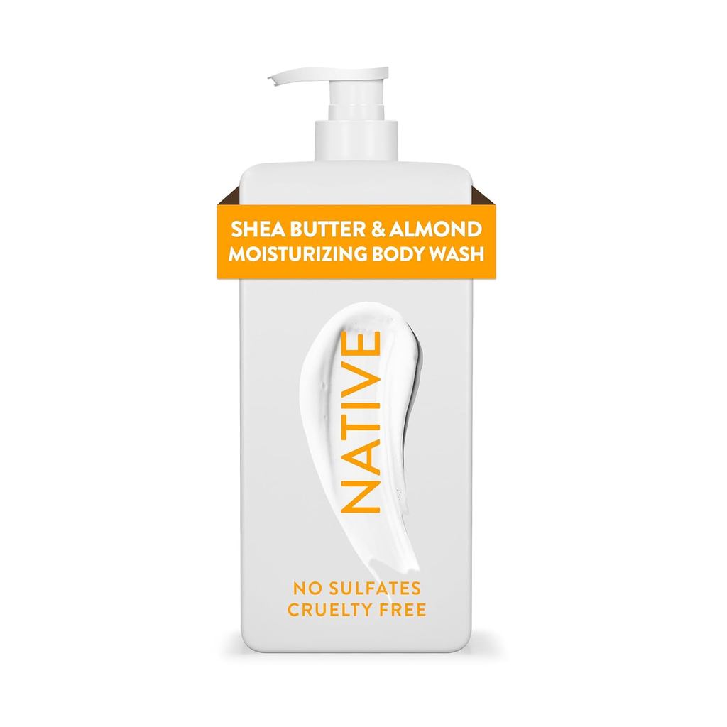 Sabonete Líquido Hidratante Corporal Native Contém Ingredientes Derivados de Ly | Para Mulheres e Homens, Sem Sulfatos