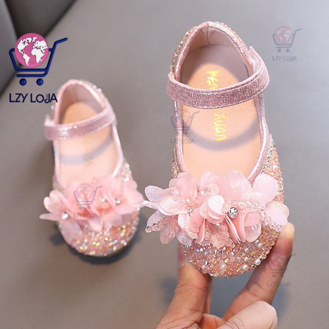 Sapato Infantil Elegante Confortável Meninas Confortáveis Sapatos Princesa Aniversário de Casamento Sapatos de Dança
