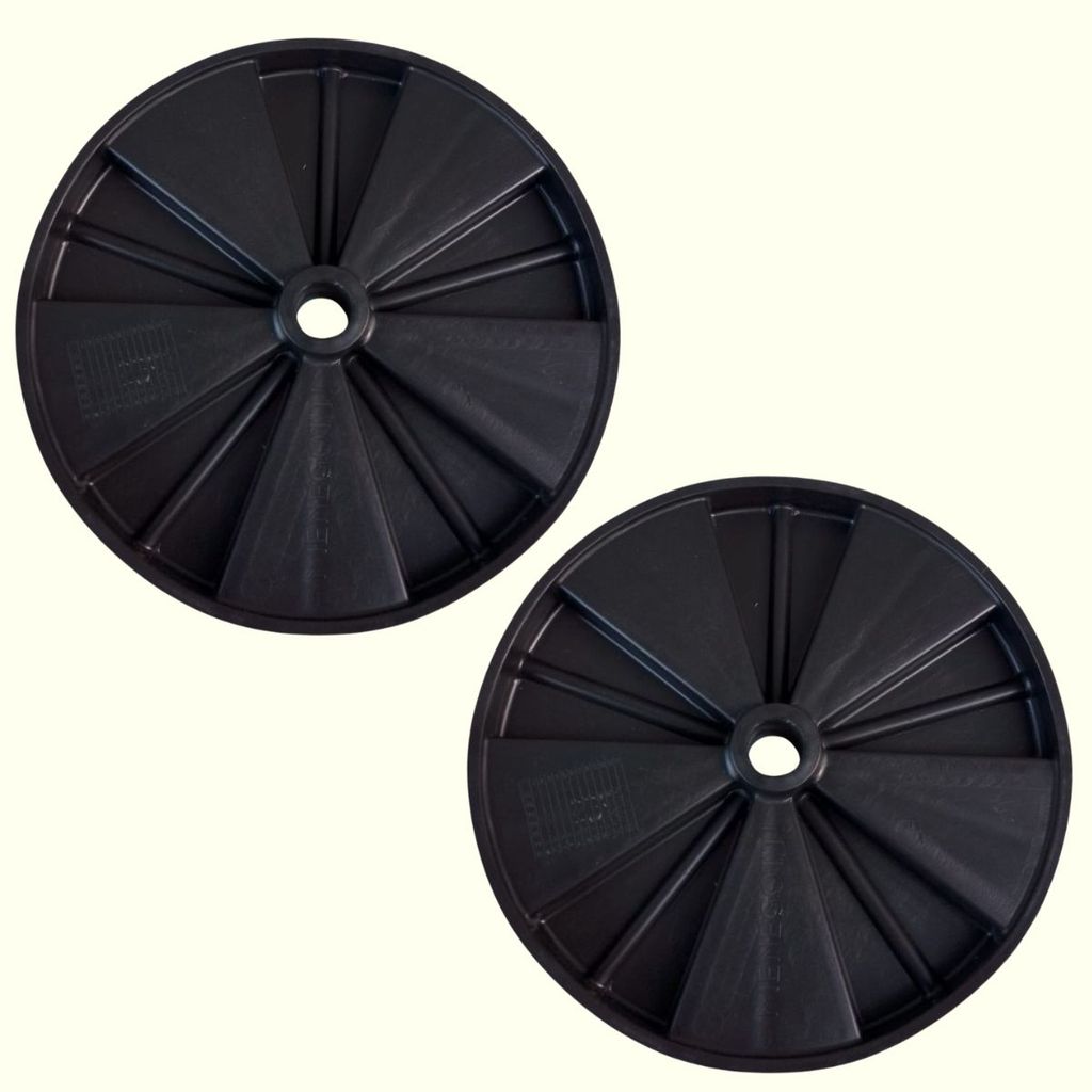 2 Rodas Plástica Lisa para Betoneira Menegotti 120/130/150L DN300X27 Des 3115004 R2 24110107