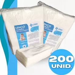 Lenço Descartável Seco para Bebê 30x20cm Higiene 200 unid.