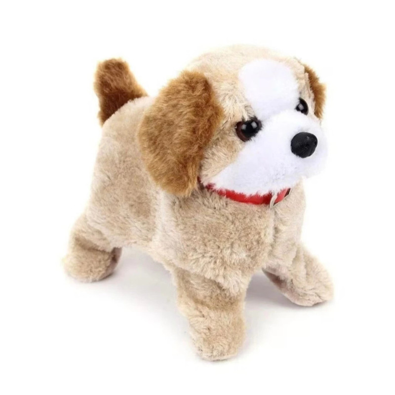 Cachorrinho de Pelúcia Interativo que Anda Late e Dá Cambalhota Brinquedo Infantil Divertido
