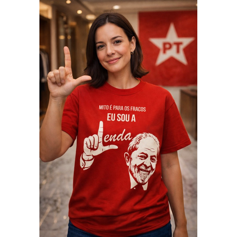 Camiseta EU SOU A LENDA blusa lula Camisa Unissex PT Presidente Lula Edição Limitada Vermelho