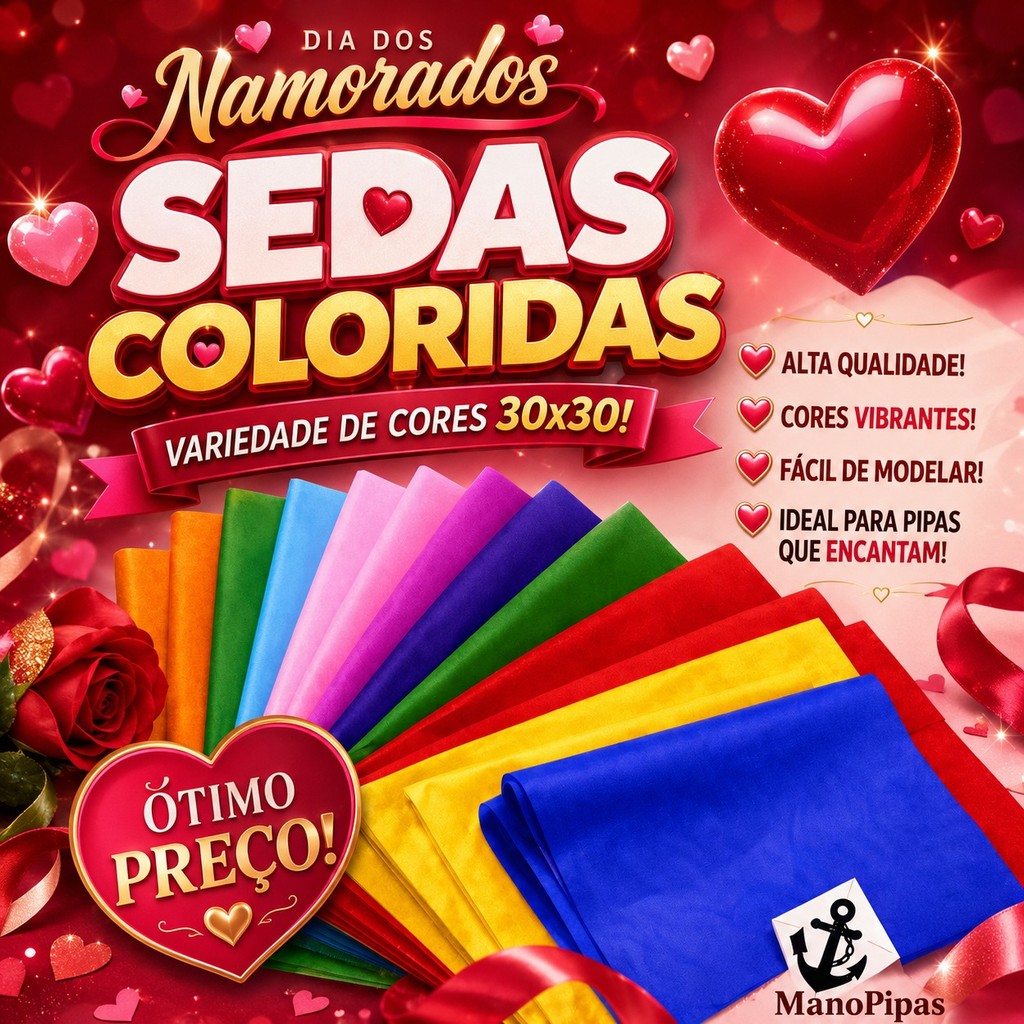 Dia dos Namorados Folha/ Papel Vermelha de Seda 30x30 Pct c/100 a 400 fls Opções Vermelha e Branca