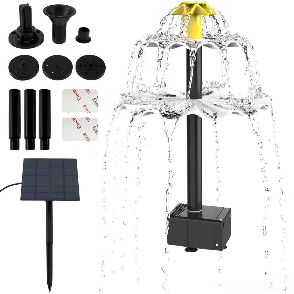 Kit De Bomba De Fonte Solar DIY Com 6 Bicos E Cabo De Alimentação De 7.6 , Água De 2.5 Watts Painel Para Banho De Pássar