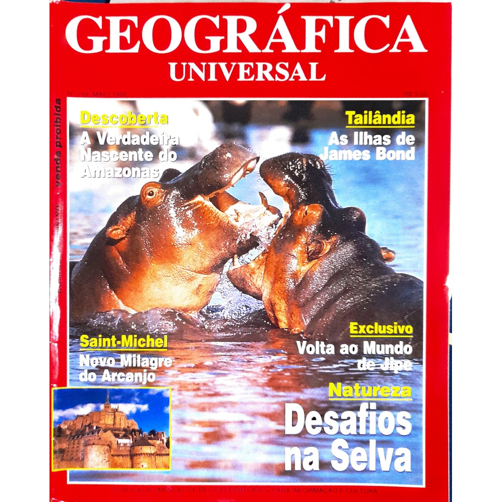 Revista Geográfica Universal nº 244 Maio 1995  Desafios da Selva de Bloch 7992587