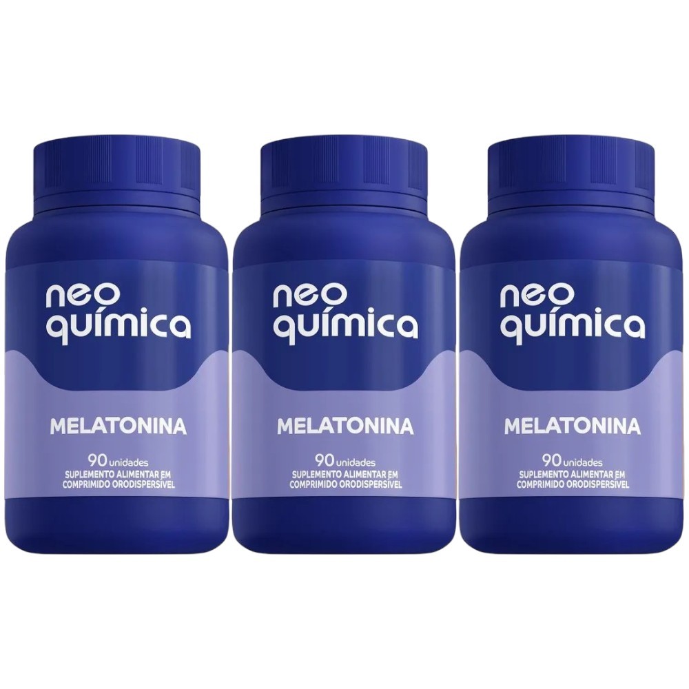 Kit 3 Melatonina Sabor Maracujá Neo Química 90 Comprimidos