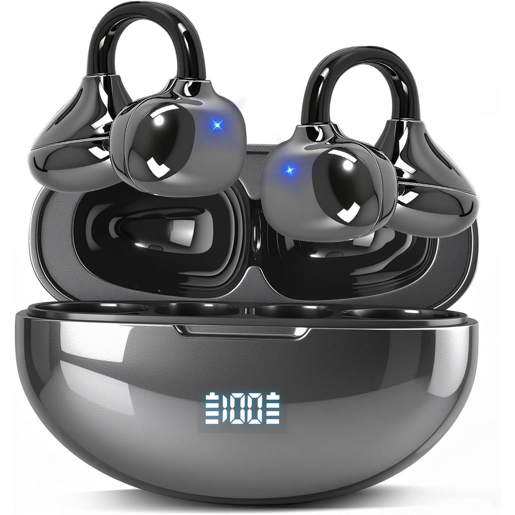 Fones de Ouvido Intra-auriculares Pearl Clip, Bluetooth 5.4, Fones de Ouvido à Prova d'Água IPX7, Fones de Ouvido com Mi