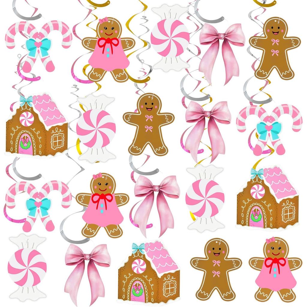 Decorações de Espirais Suspensas de Natal, Decorações de Espirais Suspensas para o Teto para Festas de Natal, Decorações