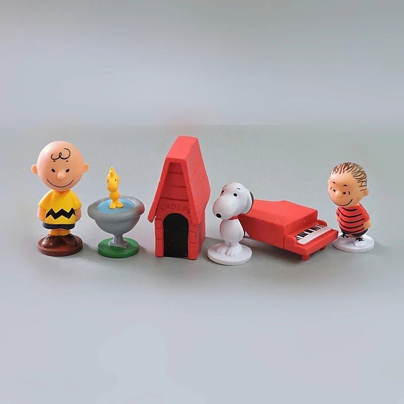 Figura Snoopy Charlie Brown boneco Conjunto 12pçs