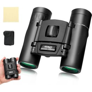 Binóculos Compactos para Adultos e Crianças, Binóculos HD à Prova d'Água Profissionais com Visão Noturna em Baixa Lumino