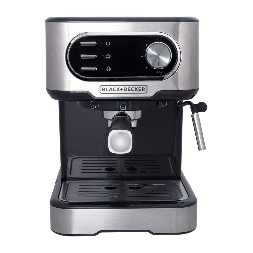 Cafeteira Espresso Black+Decker CE1100G Gourmand Gris 1100W Multifunes 1,5L Inox