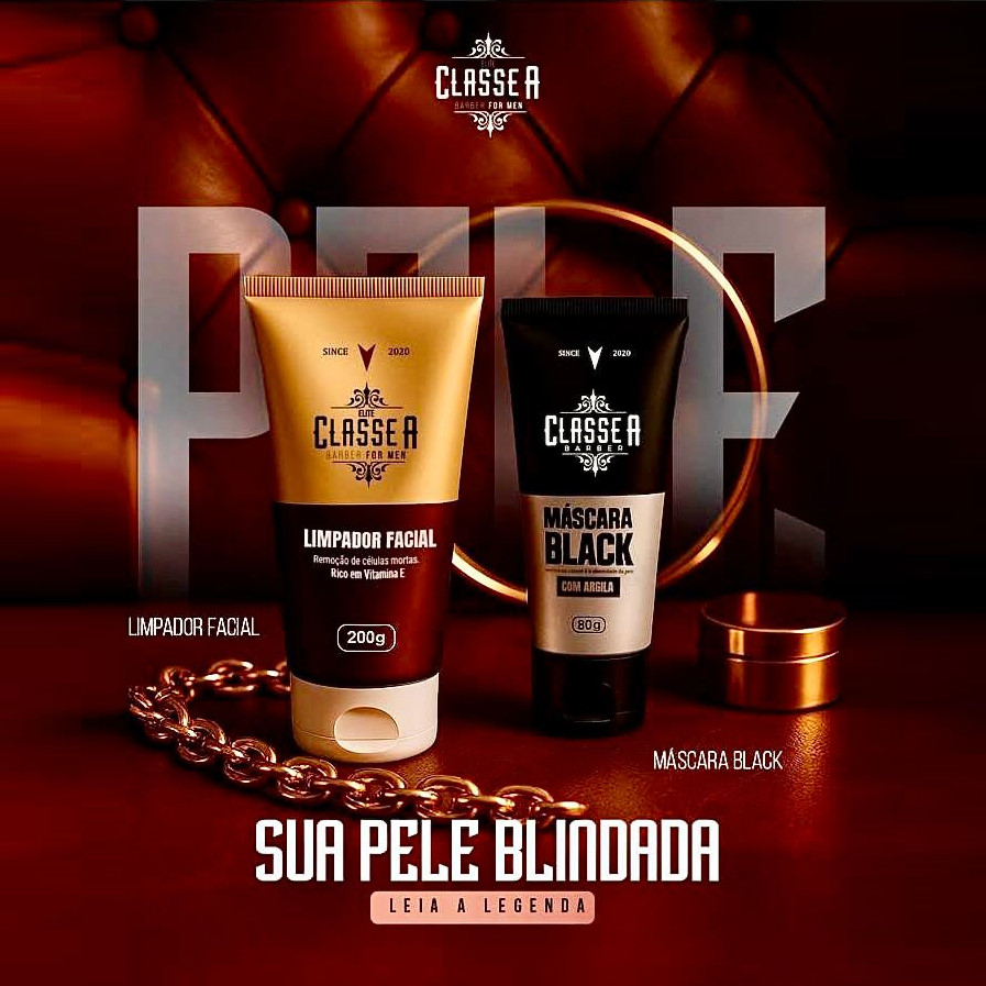 kit Skincare Kit de Limpeza de Pele kit Skin Care Esfoliante Classe A Mascara Black Classe A