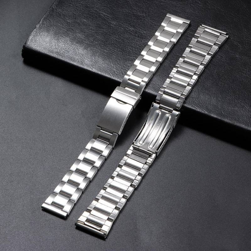 Pulseira de relógio de aço inoxidável de 12-24mm, 12 14 16 18, adequada para SEIKO Diver 20 22, pulseira de metal mascul