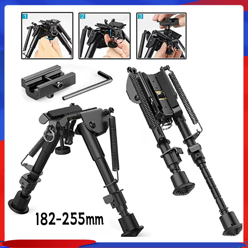 Bipé Abs Retrátil Ajustável Preto Alumínio 182-255mm Tripés Monopés