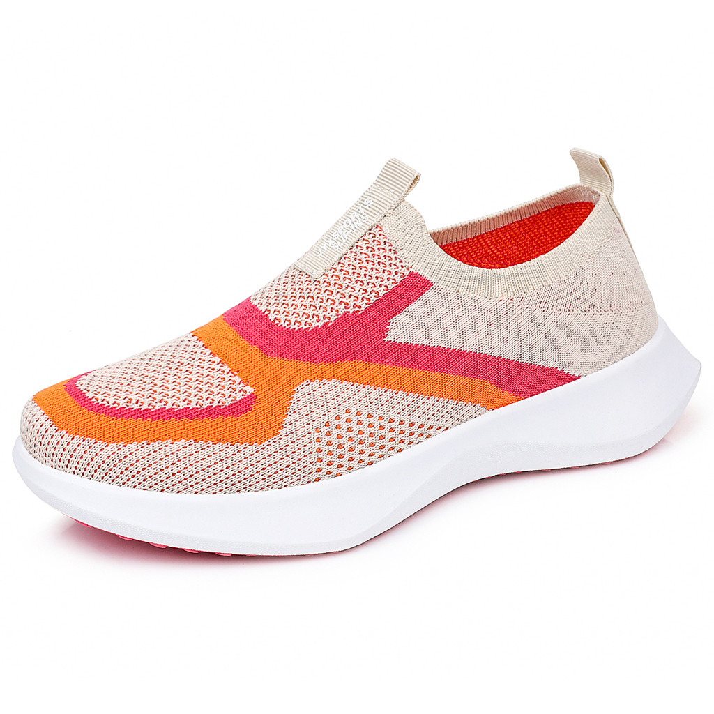 Sapatos casuais femininos primavera sapatos femininos All-Match respirável malha sapatos de sola macia não cansado desli