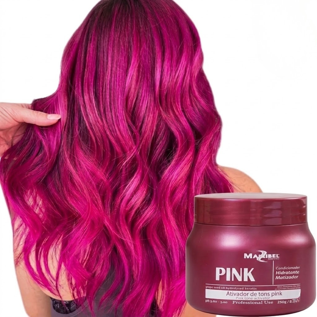 Matizador Rosa Máscara Creme Pink 250gr para Ativar o Tom ou Pintar o Cabelo | Compre Agora