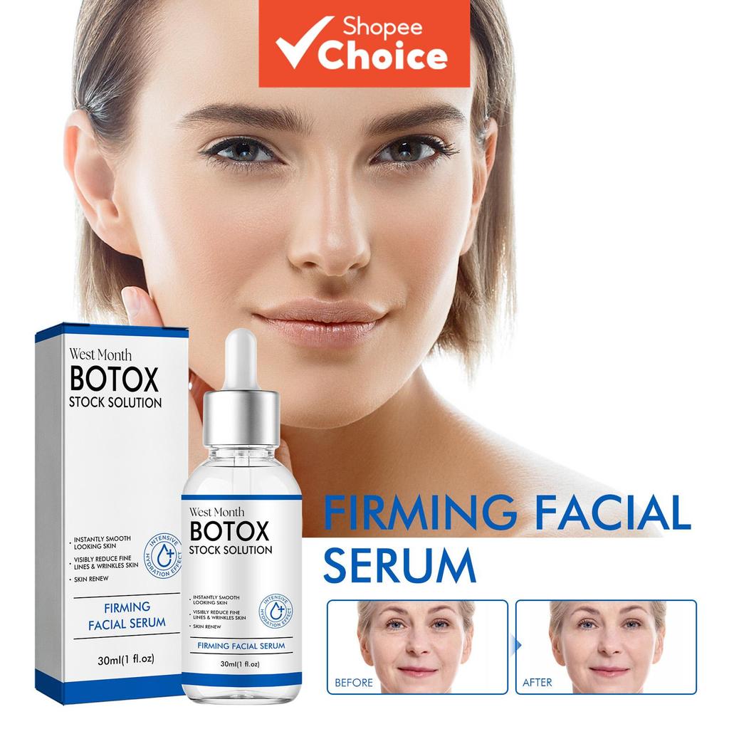Soro Firmador de Botox, Essência Anti-idade Redutora de Rugas, Soro Facial Uniformizador de Tom