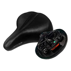 Banco Bicicleta Selim Gts Comfort Gel Tech Refletor 2 Molas Preto