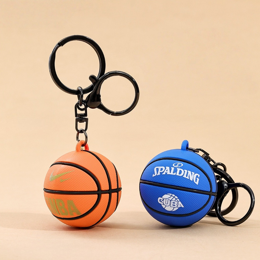 Chaveiro Mini Bola de Basquete 3D, Pingente de Bolsa Esportivo Réplica, Lembrancinha e Presente Criativo