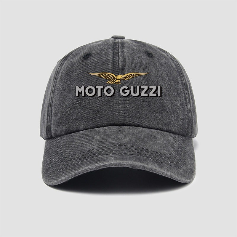 Moda Letras MOTO GUZZI Entusiastas Da Motocicleta Lavagem Impressão Bonés De Beisebol Feminino Masculino Snapback Boné V