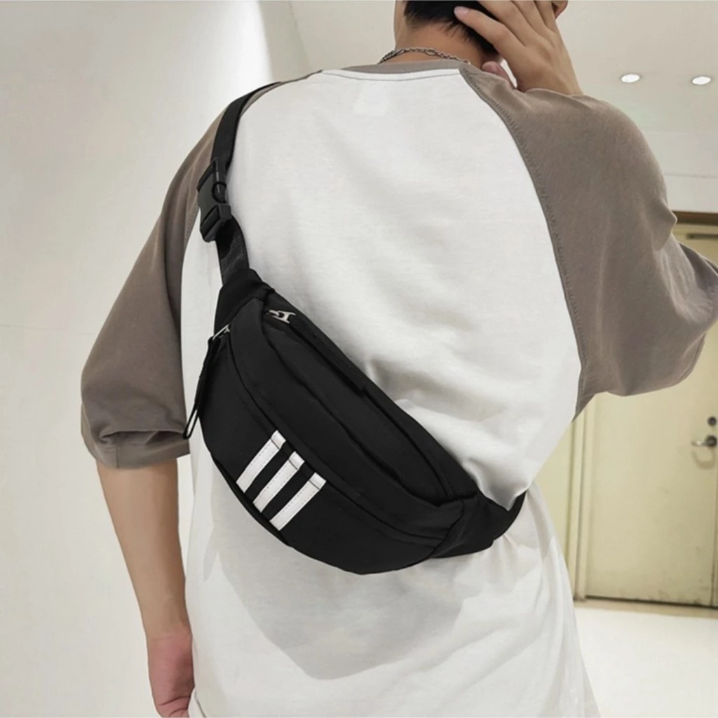 Bolsa Crossbody Unissex Pochete Grande Ajustável Multiuso Casual Esportiva 307