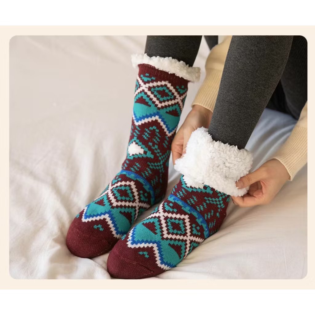 Kit 5 par Meias FEMININAS/masculino Térmicas De Lã Forrada Para Adulto/Meias de inverno