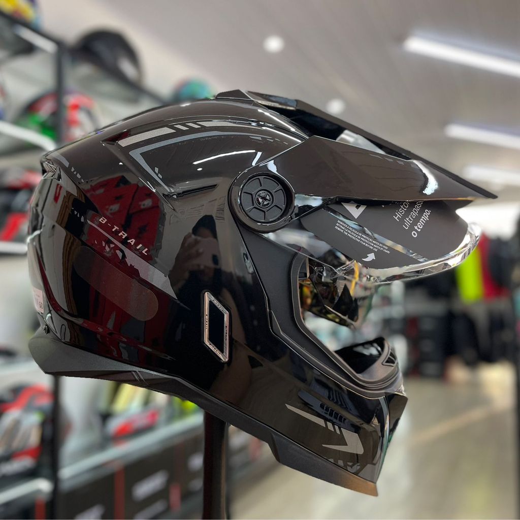 CAPACETE BIEFFE, B-TRAIL AUTHENTIC PRETO/GRAFITE