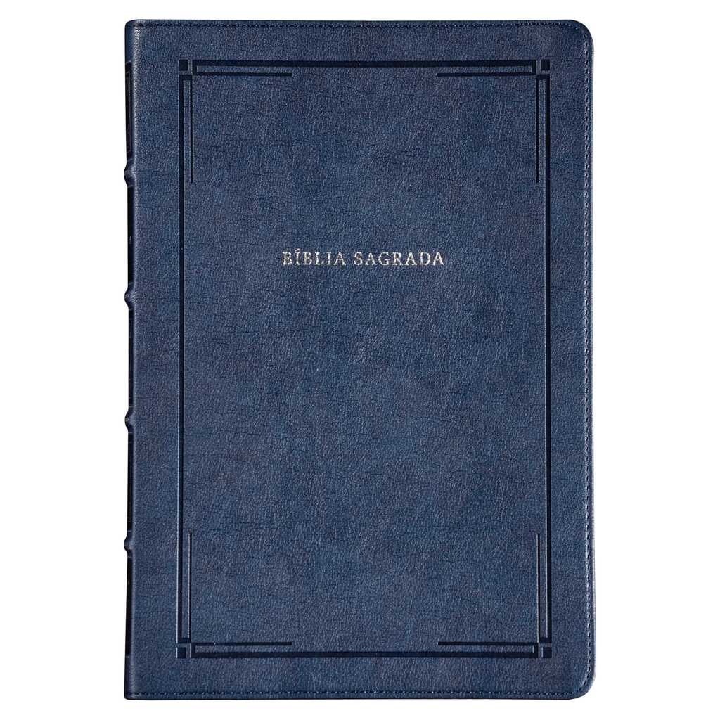 Bíblia NVI Slim, Letra Grande, Capa luxo azul, Barroca, Leitura Perfeita