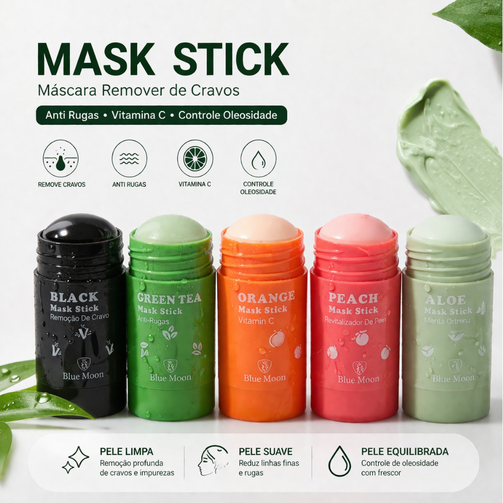 Máscara Facial Stick com Vitamina C e Controle de Oleosidade